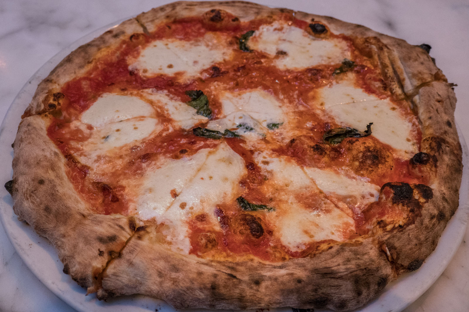 Margherita Pizza at Zero Otto Nove Arthur Avenue Bronx Little Italy
