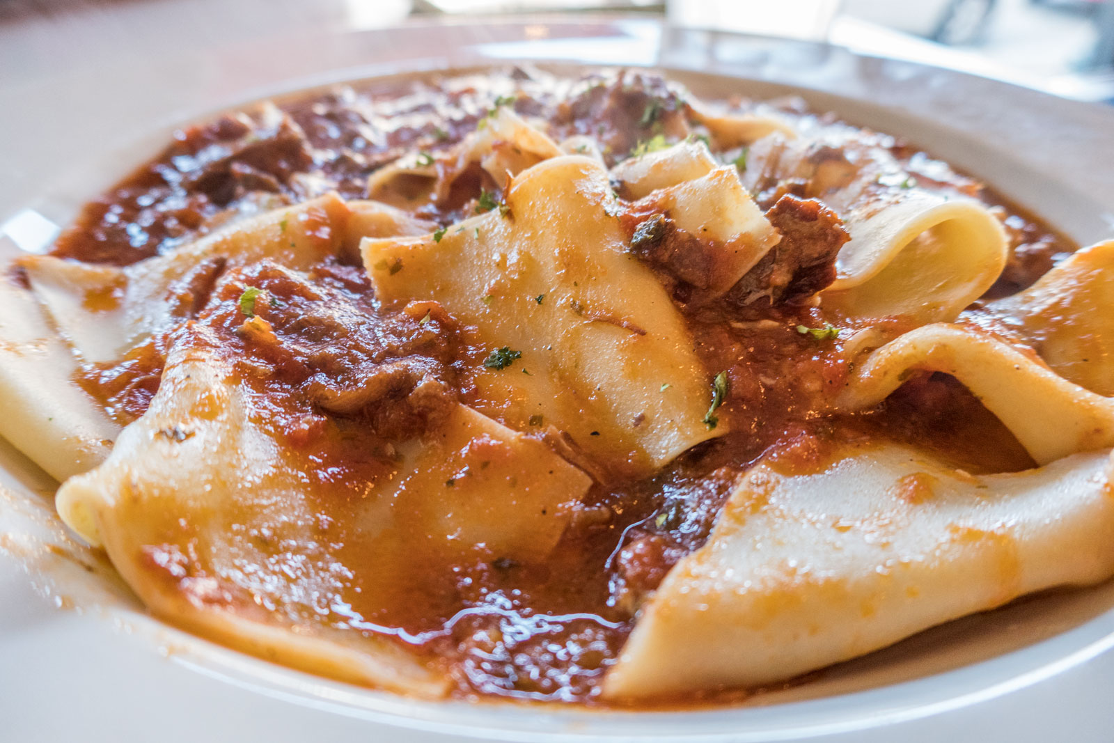Pappardelle with Oxtail Ragu at Pastorante in Harrisburg Pennsylvania