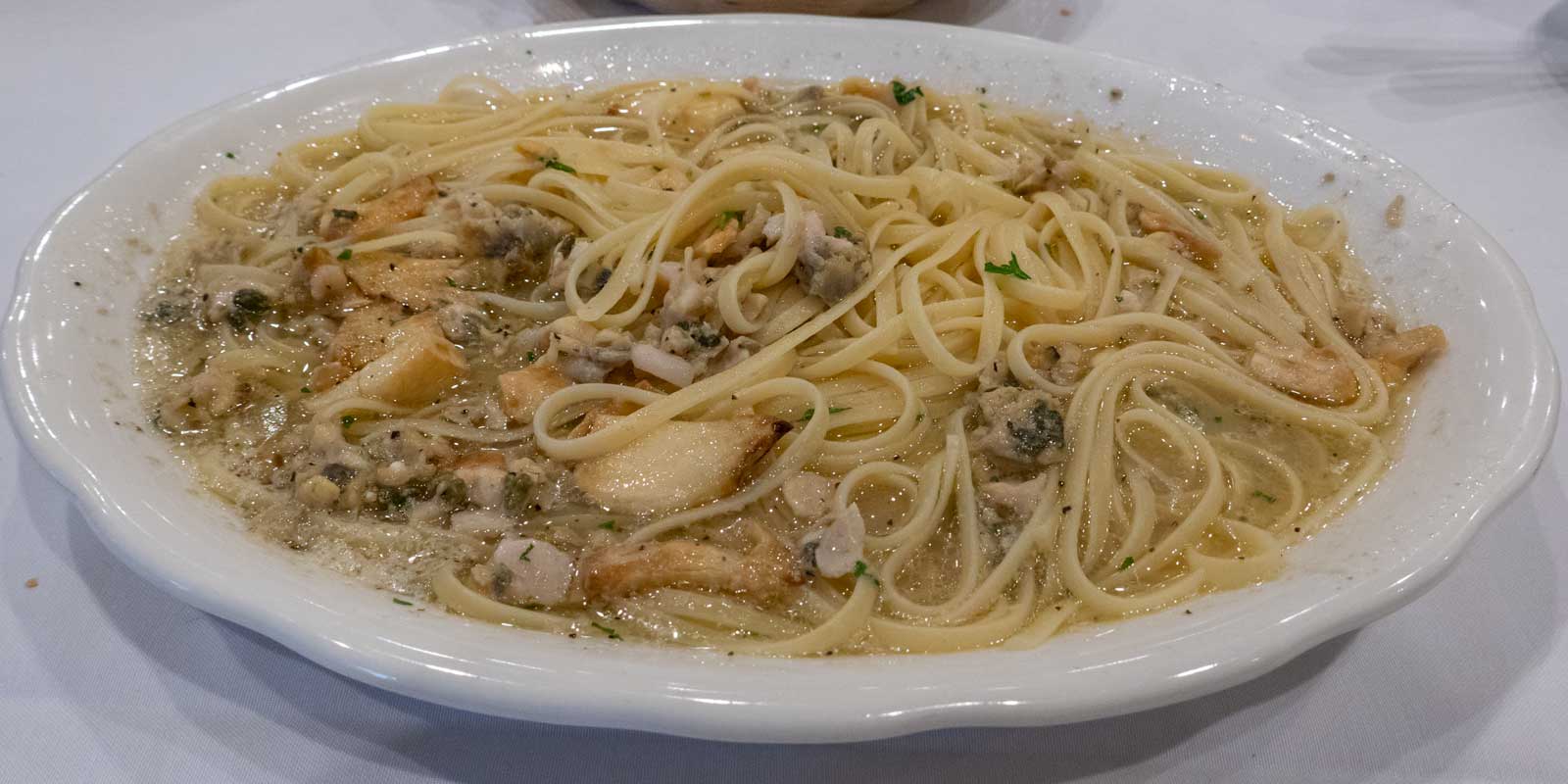 linguine with white clam sauce from Done Peppe South Ozone Park Queens