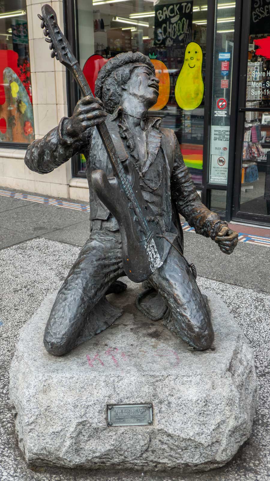 Jimi Hendrix statue in Capitol Hill Seattle Washington