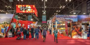 main floor at the 2019 New York Times Travel Show