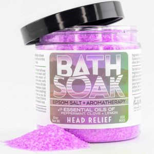head relief bath soak