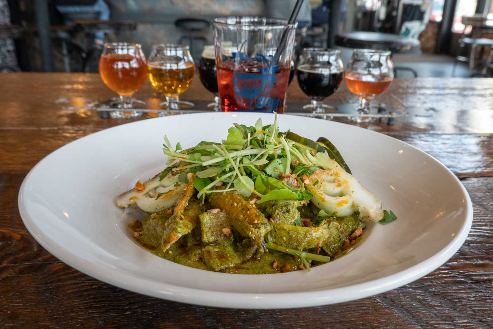 Thai Green Curry Bowl from Iron Goat Brewing